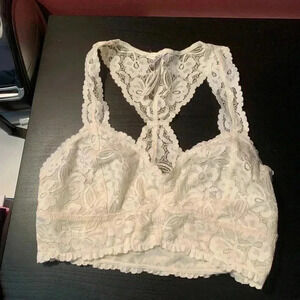 Free People White Bra